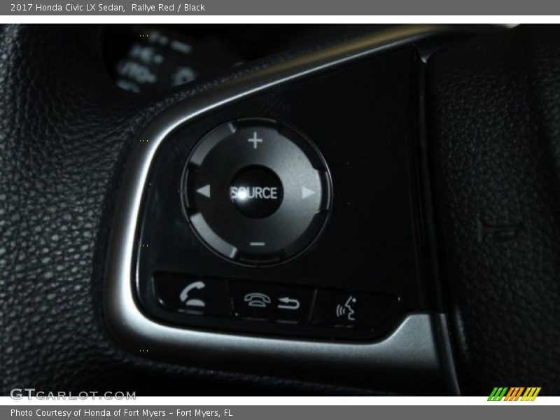 Rallye Red / Black 2017 Honda Civic LX Sedan