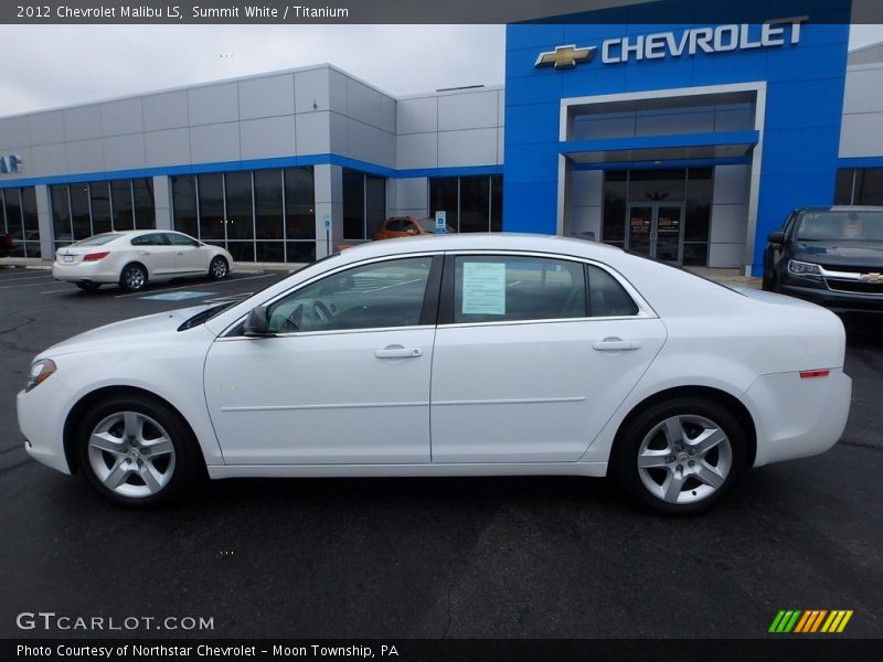 Summit White / Titanium 2012 Chevrolet Malibu LS