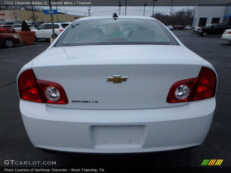 Summit White / Titanium 2012 Chevrolet Malibu LS