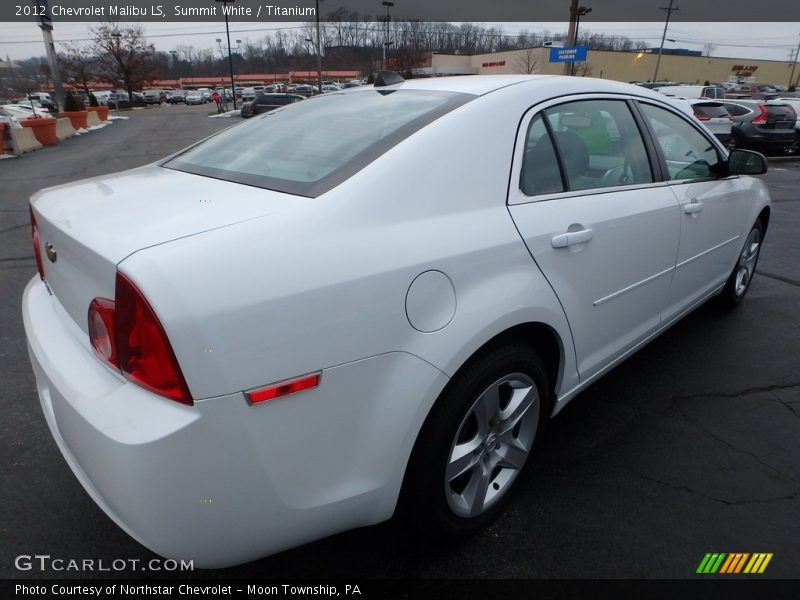 Summit White / Titanium 2012 Chevrolet Malibu LS