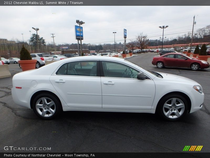 Summit White / Titanium 2012 Chevrolet Malibu LS