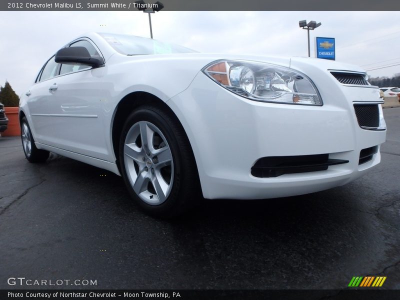 Summit White / Titanium 2012 Chevrolet Malibu LS