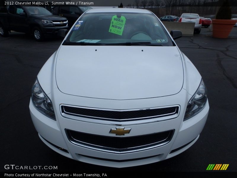 Summit White / Titanium 2012 Chevrolet Malibu LS