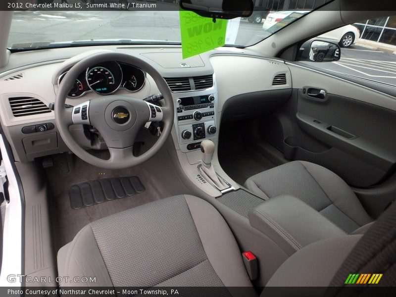 Summit White / Titanium 2012 Chevrolet Malibu LS
