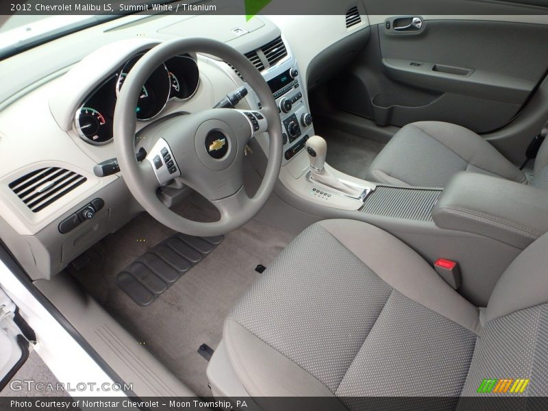 Summit White / Titanium 2012 Chevrolet Malibu LS