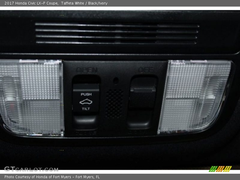 Taffeta White / Black/Ivory 2017 Honda Civic LX-P Coupe