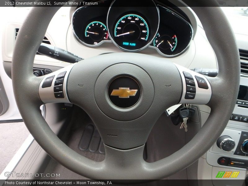 Summit White / Titanium 2012 Chevrolet Malibu LS