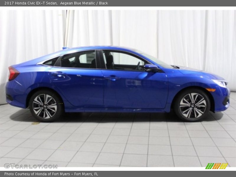 Aegean Blue Metallic / Black 2017 Honda Civic EX-T Sedan