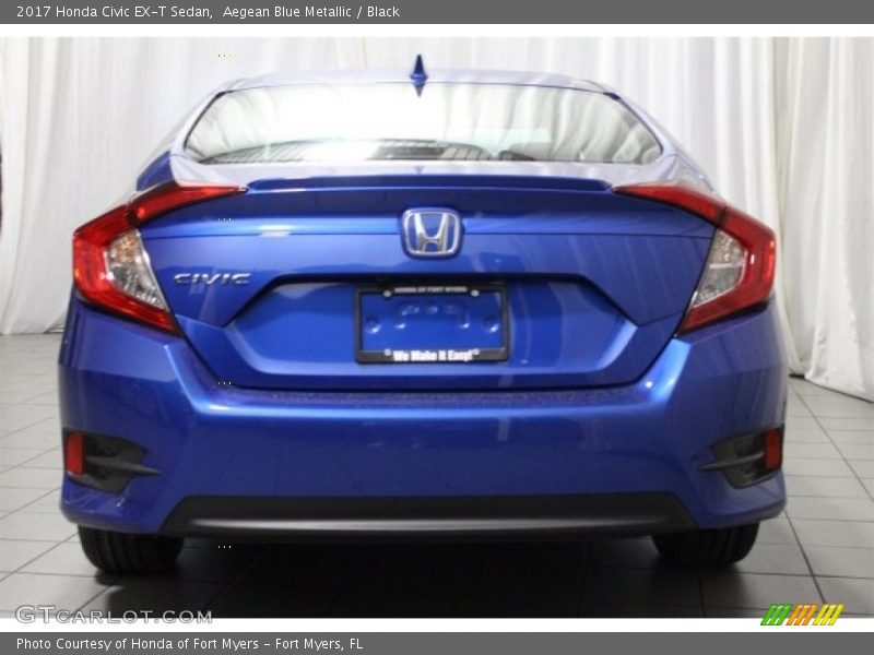 Aegean Blue Metallic / Black 2017 Honda Civic EX-T Sedan