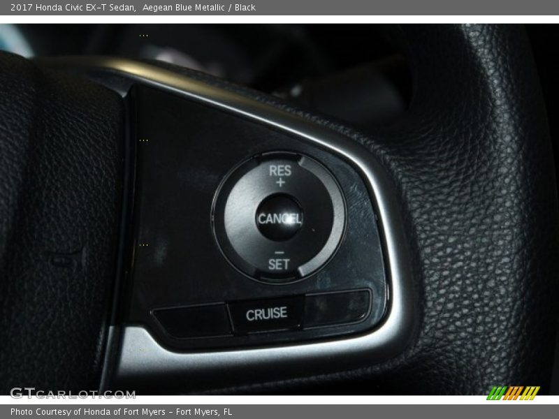 Aegean Blue Metallic / Black 2017 Honda Civic EX-T Sedan