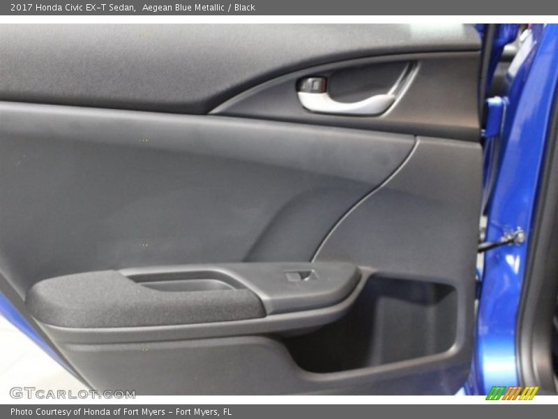 Aegean Blue Metallic / Black 2017 Honda Civic EX-T Sedan