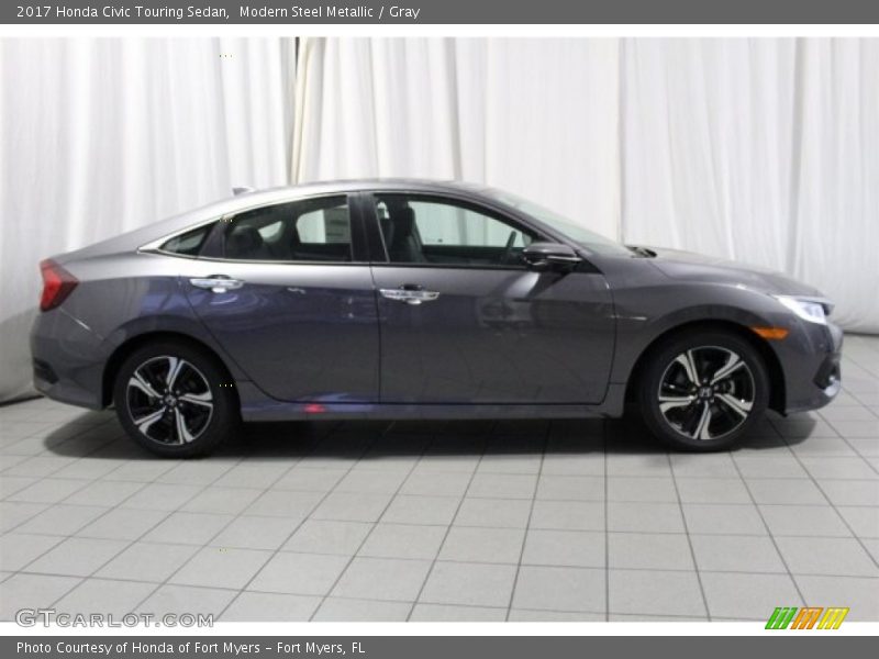 Modern Steel Metallic / Gray 2017 Honda Civic Touring Sedan