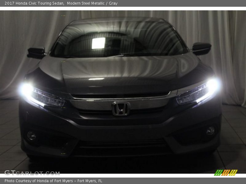 Modern Steel Metallic / Gray 2017 Honda Civic Touring Sedan