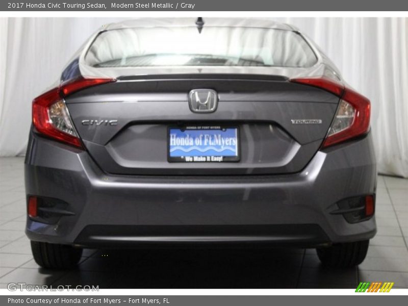 Modern Steel Metallic / Gray 2017 Honda Civic Touring Sedan