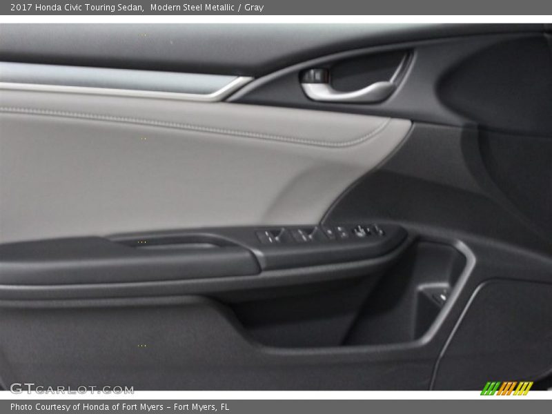 Modern Steel Metallic / Gray 2017 Honda Civic Touring Sedan