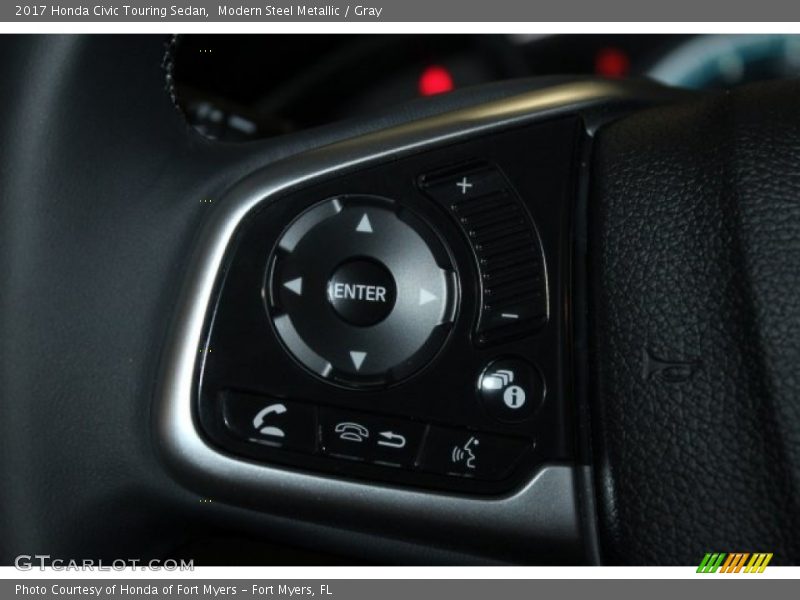 Modern Steel Metallic / Gray 2017 Honda Civic Touring Sedan