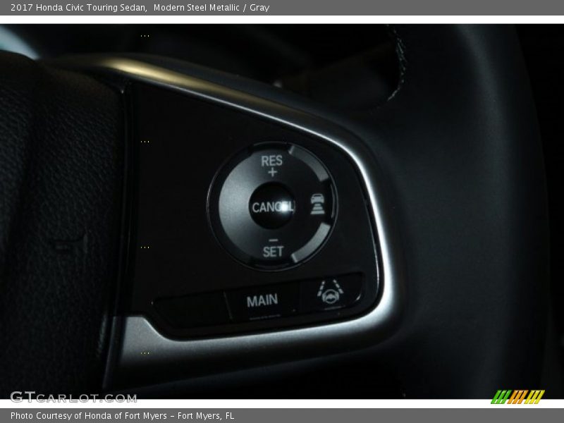 Modern Steel Metallic / Gray 2017 Honda Civic Touring Sedan