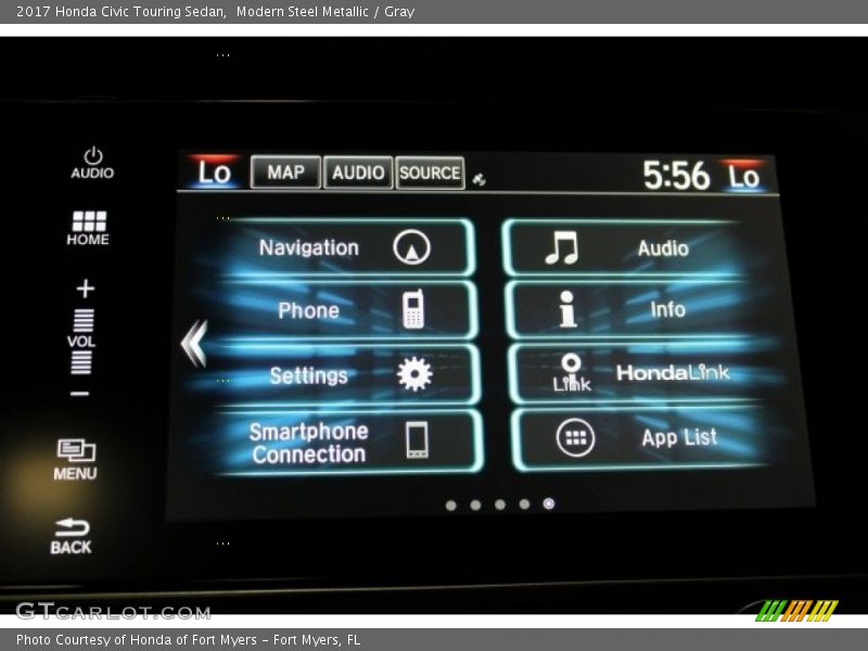 Modern Steel Metallic / Gray 2017 Honda Civic Touring Sedan