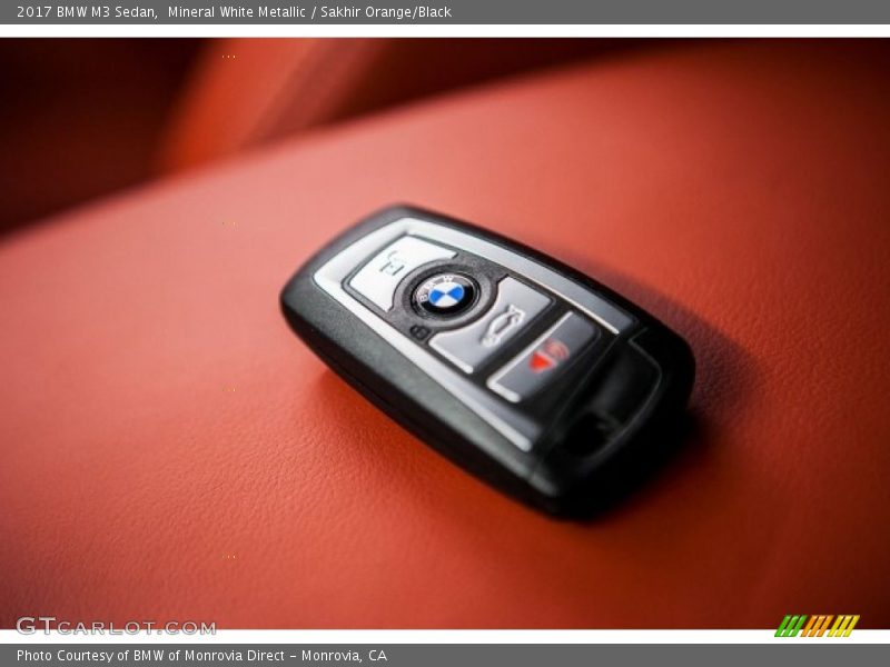 Mineral White Metallic / Sakhir Orange/Black 2017 BMW M3 Sedan