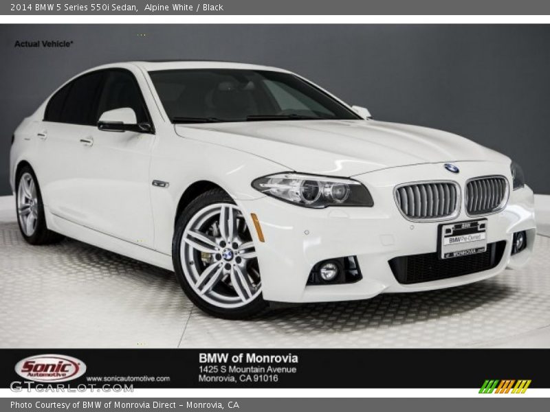 Alpine White / Black 2014 BMW 5 Series 550i Sedan