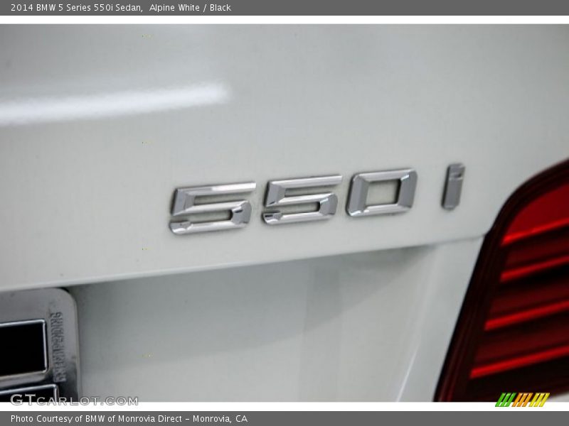 Alpine White / Black 2014 BMW 5 Series 550i Sedan