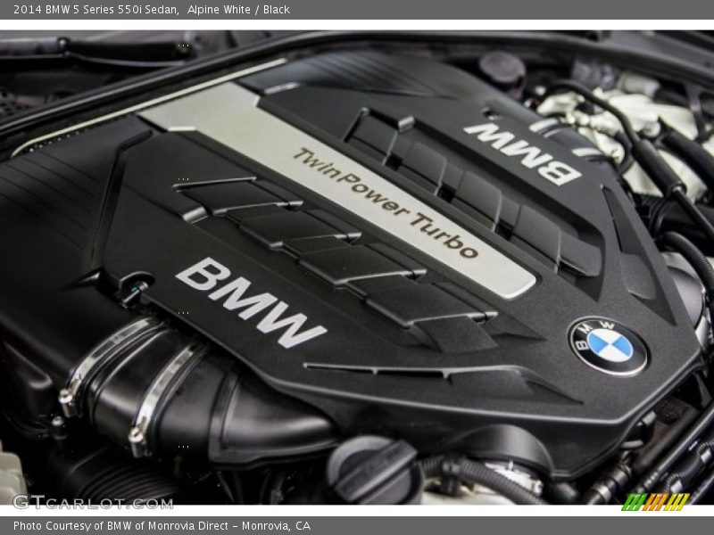 Alpine White / Black 2014 BMW 5 Series 550i Sedan