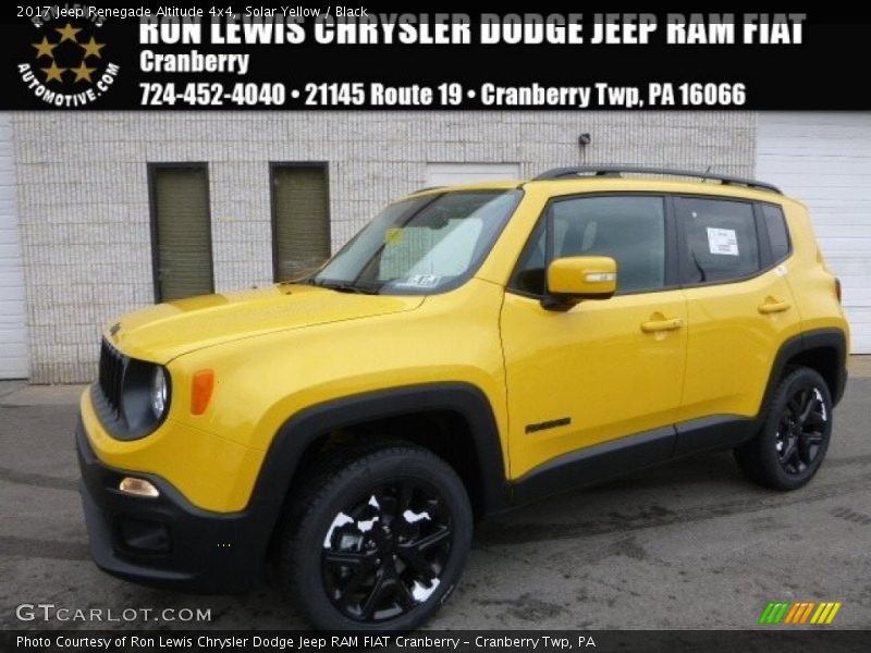 Solar Yellow / Black 2017 Jeep Renegade Altitude 4x4
