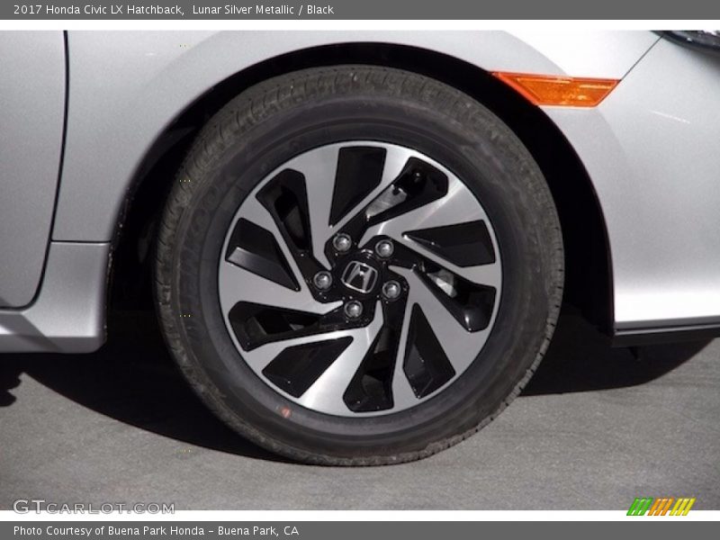 Lunar Silver Metallic / Black 2017 Honda Civic LX Hatchback