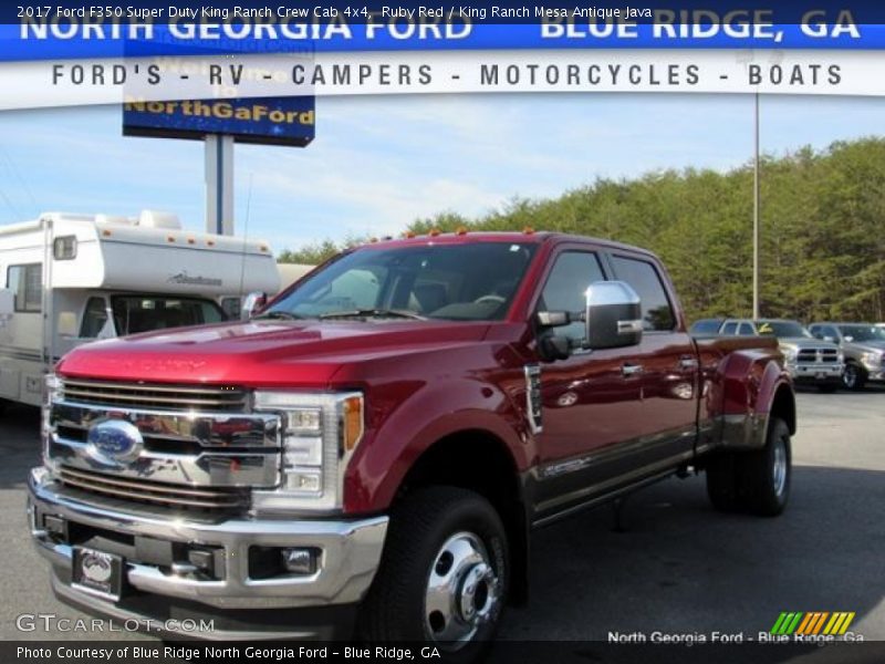 Ruby Red / King Ranch Mesa Antique Java 2017 Ford F350 Super Duty King Ranch Crew Cab 4x4