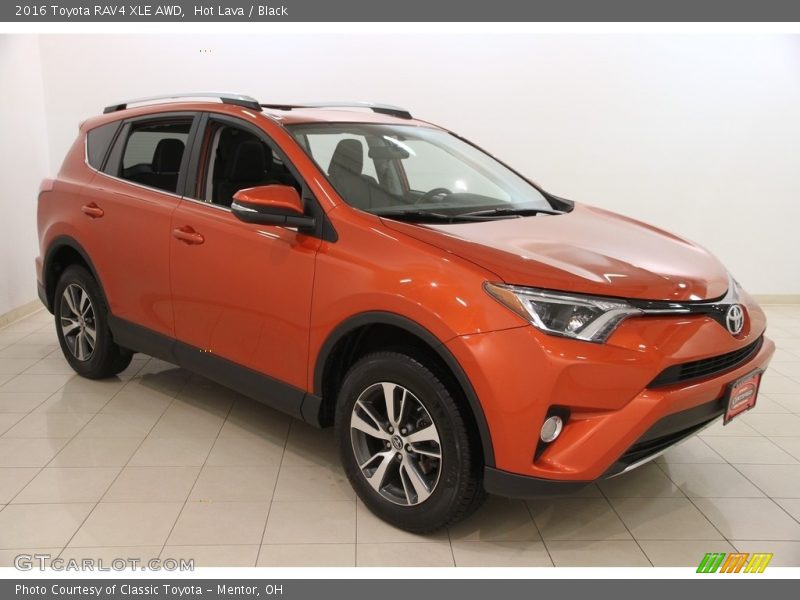 Hot Lava / Black 2016 Toyota RAV4 XLE AWD