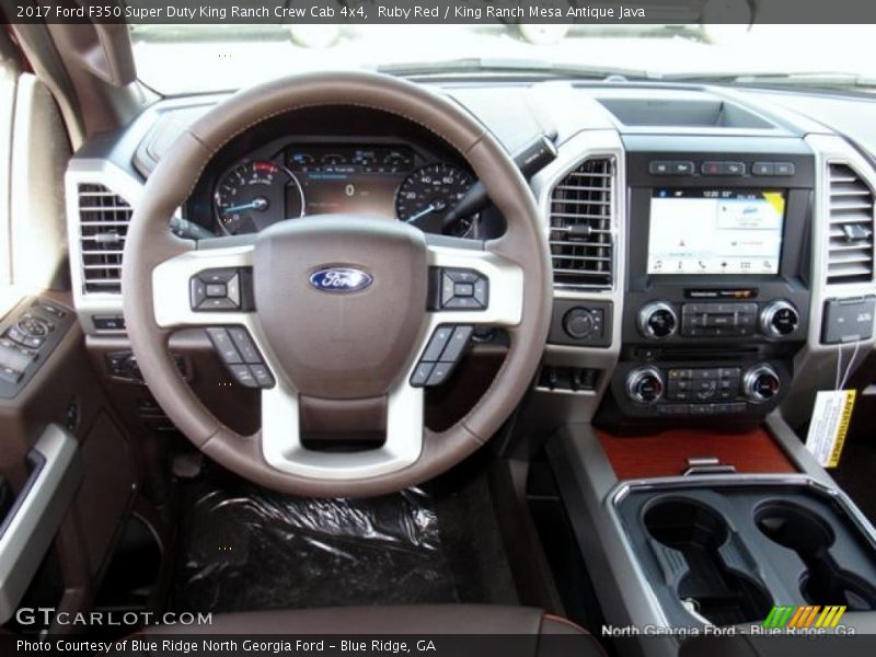 Ruby Red / King Ranch Mesa Antique Java 2017 Ford F350 Super Duty King Ranch Crew Cab 4x4