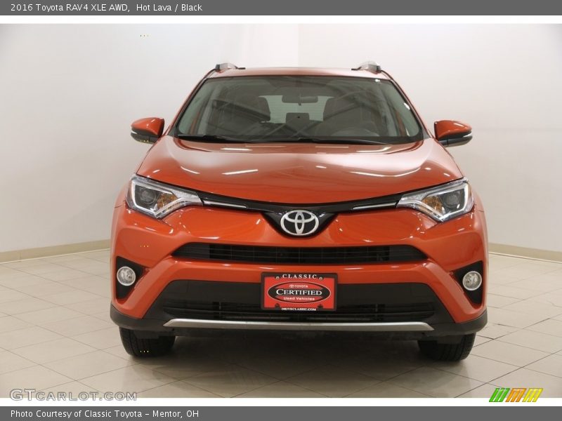 Hot Lava / Black 2016 Toyota RAV4 XLE AWD