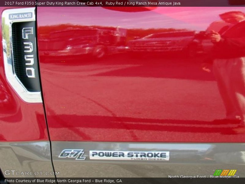 Ruby Red / King Ranch Mesa Antique Java 2017 Ford F350 Super Duty King Ranch Crew Cab 4x4