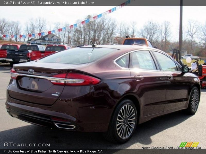 Burgundy Velvet / Medium Light Stone 2017 Ford Fusion SE