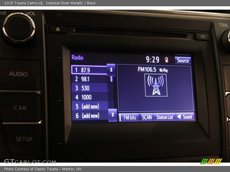 Celestial Silver Metallic / Black 2015 Toyota Camry LE