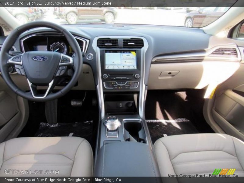Burgundy Velvet / Medium Light Stone 2017 Ford Fusion SE