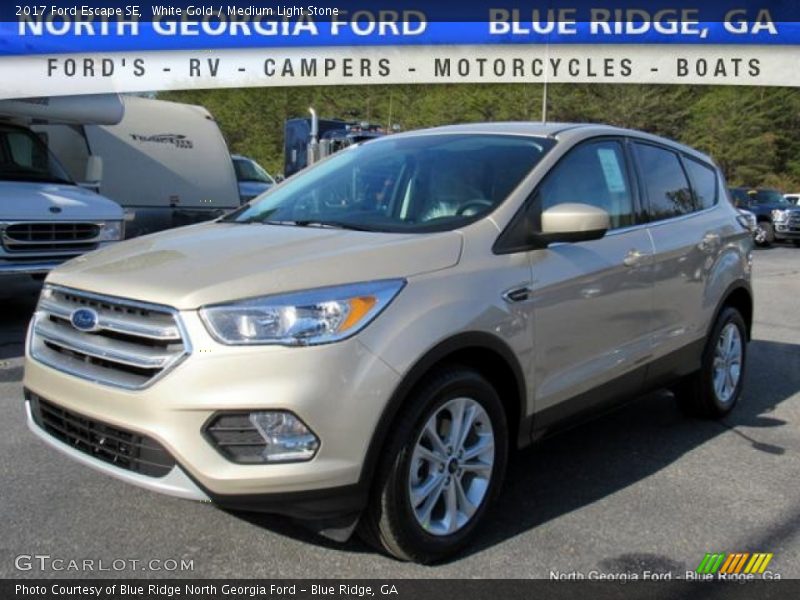 White Gold / Medium Light Stone 2017 Ford Escape SE