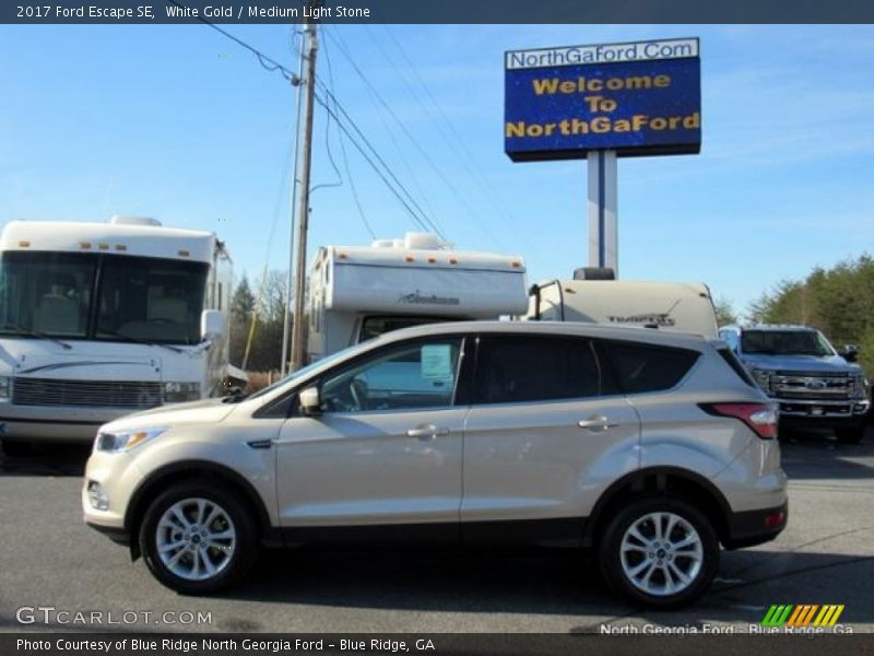 White Gold / Medium Light Stone 2017 Ford Escape SE