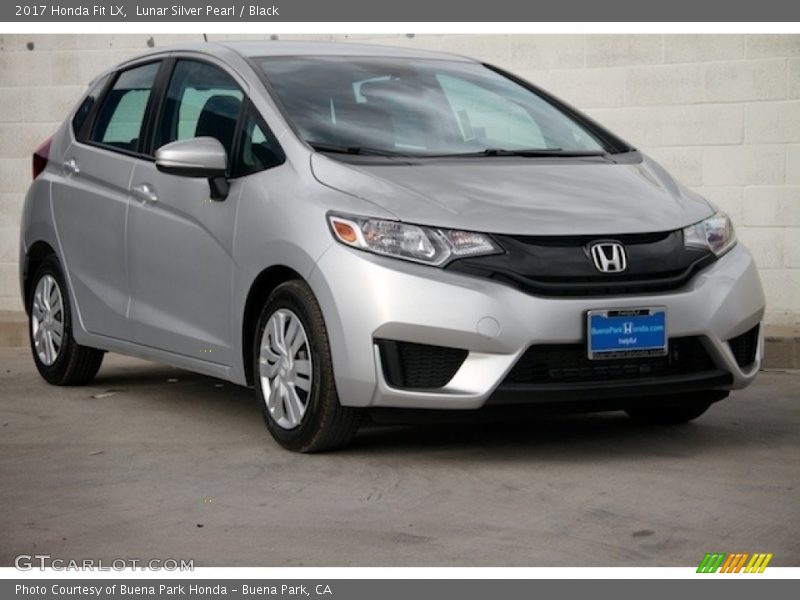 Lunar Silver Pearl / Black 2017 Honda Fit LX