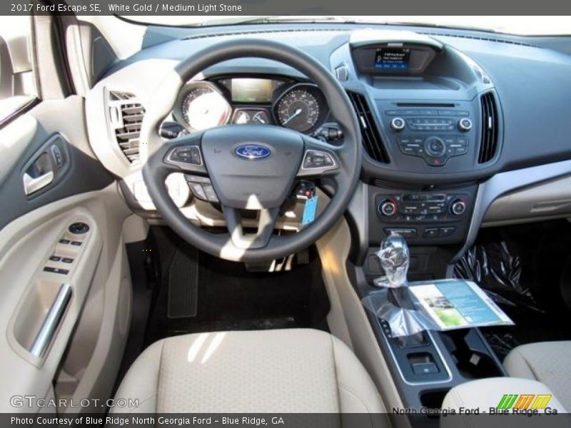 White Gold / Medium Light Stone 2017 Ford Escape SE