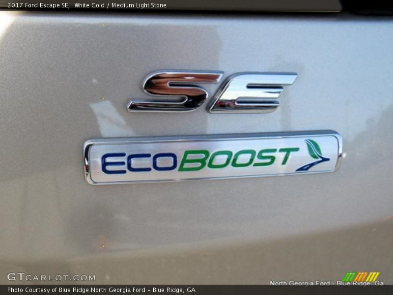 White Gold / Medium Light Stone 2017 Ford Escape SE
