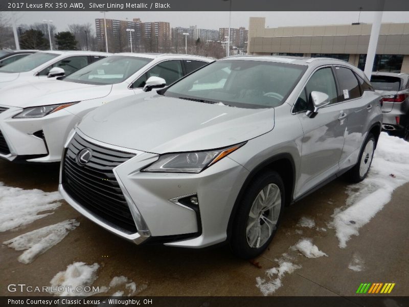 Silver Lining Metallic / Black 2017 Lexus RX 350 AWD