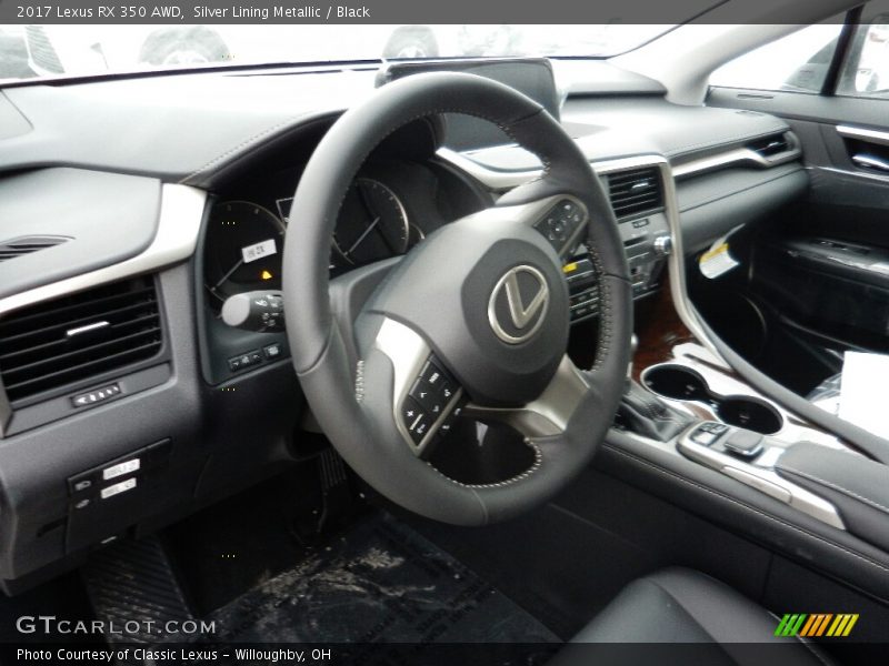 Silver Lining Metallic / Black 2017 Lexus RX 350 AWD