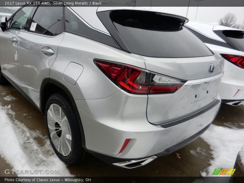 Silver Lining Metallic / Black 2017 Lexus RX 350 AWD