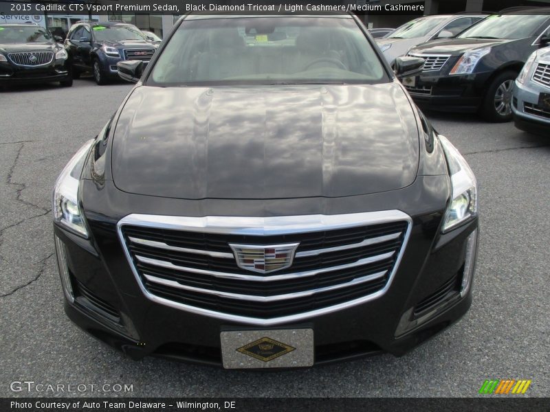 Black Diamond Tricoat / Light Cashmere/Medium Cashmere 2015 Cadillac CTS Vsport Premium Sedan