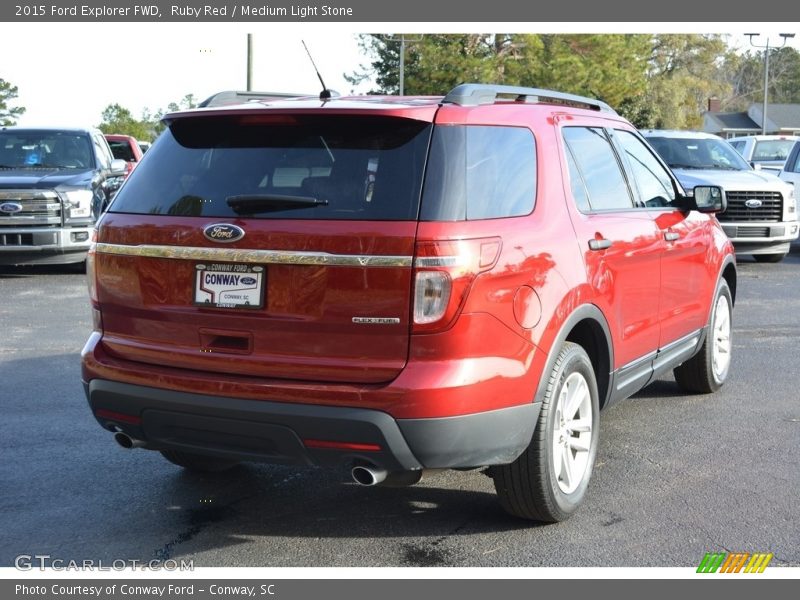 Ruby Red / Medium Light Stone 2015 Ford Explorer FWD