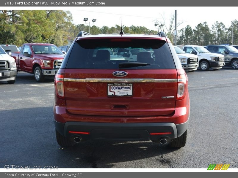 Ruby Red / Medium Light Stone 2015 Ford Explorer FWD