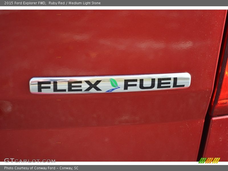 Ruby Red / Medium Light Stone 2015 Ford Explorer FWD