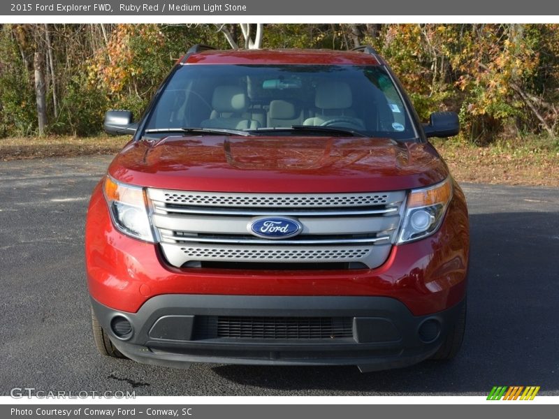 Ruby Red / Medium Light Stone 2015 Ford Explorer FWD