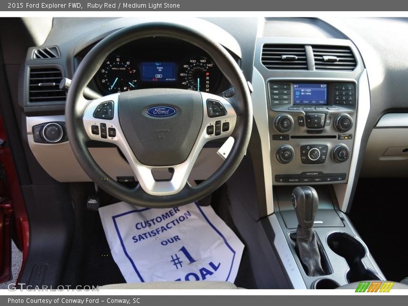 Ruby Red / Medium Light Stone 2015 Ford Explorer FWD